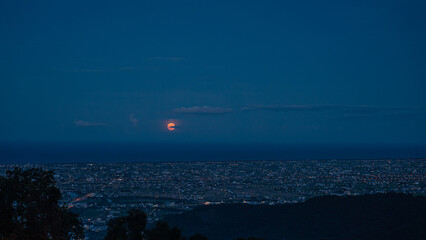 time lapse clouds over the city