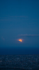 moon over sea