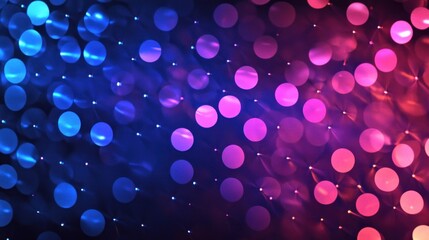 A vibrant abstract background with colorful bokeh circles in blue, pink, and purple hues.