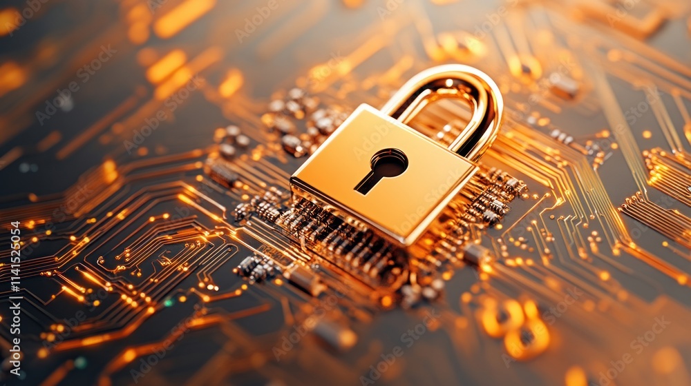 Leinwandbilder cybersecurity measures for protecting digital data in the tech sector an infographic overview