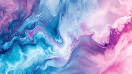 Abstract Colorful Swirls of Blue Pink and Purple Fluid Art Background