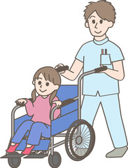 車椅子に座る子ども