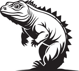Iguana silhouette vector