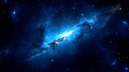 Obraz premium Dark blue abstract galaxy background stars space galaxy