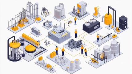 Obraz premium Engineering services ensure efficient operation of pumping stations.