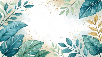 A watercolor flower painting of a white canvas with a soft textured background