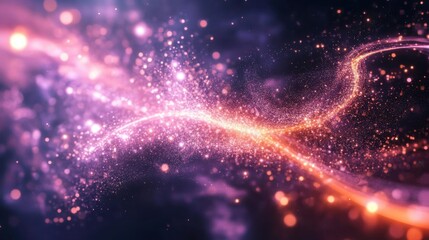 Obraz premium A vivid depiction of quantum entanglement through advanced graphic design.