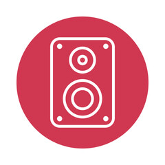 Loud Speaker Vector Gylph Circle Icon. Eps 10 file 