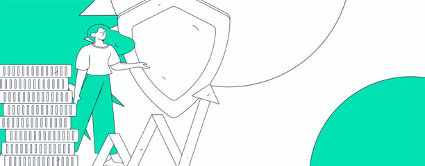 Internet financial management investment flat vector concept operation hand drawn illustration
