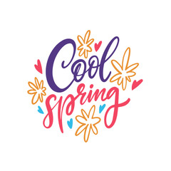 A Cool Spring Floral Typography Design that showcases bright and colorful artistic elements