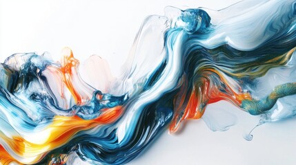 Fototapeta premium Close-up of painting of wave