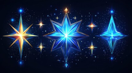 Fototapeta premium Celestial star patterns cosmic space digital art night sky front view mystical concepts for visual inspiration