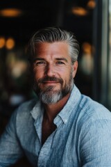 Fototapeta premium Man with beard close-up