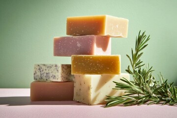 Handcrafted Organic Soap with Medicinal Plants, Cinnamon Spices, and Floral Essential Oils for Natural Beauty Care