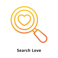 Search Love Vector Gradient Icon. Eps 10 file