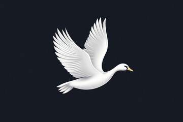 Obraz premium White bird in flight