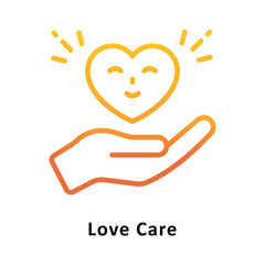 Love Care Vector Gradient Icon. Eps 10 file