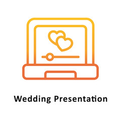 Wediing Presentation Vector Gradient Icon. Eps 10 file