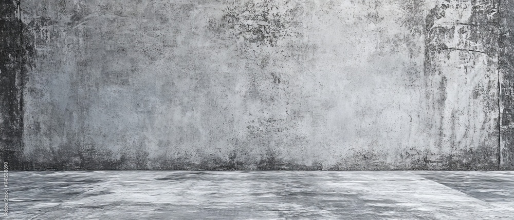 Aufkleber grey cement wall texture in loft-style design, ideal for facebook cover dimensions, ready-to-use bac