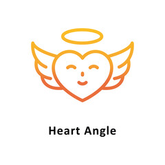 Heart Angle Vector Gradient Icon. Eps 10 file