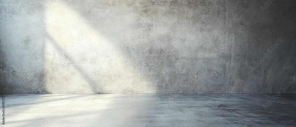 Poster grey cement wall texture in loft-style design, ideal for facebook cover dimensions, ready-to-use bac