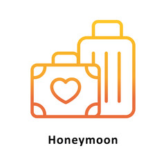 Honymoon Vector Gradient Icon. Eps 10 file