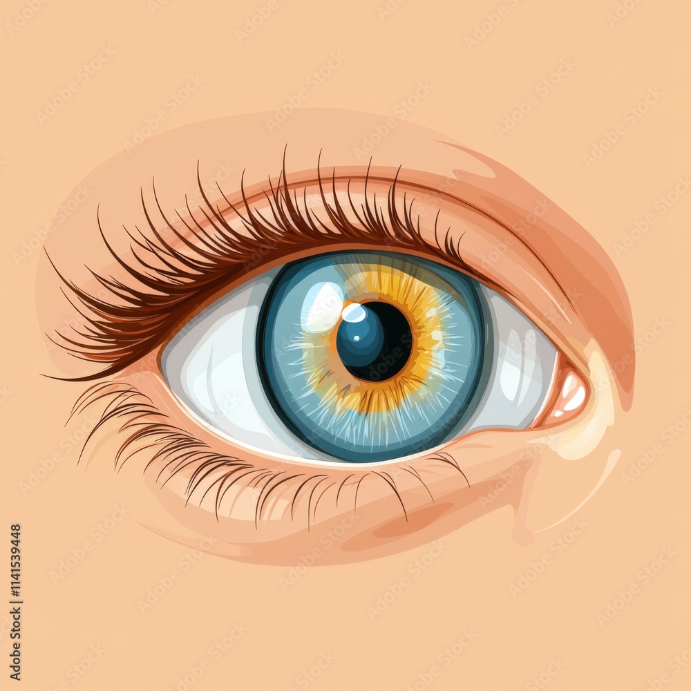 Poster visual exploration of a hypnotic eye digital art abstract environment close-up view intriguing conce
