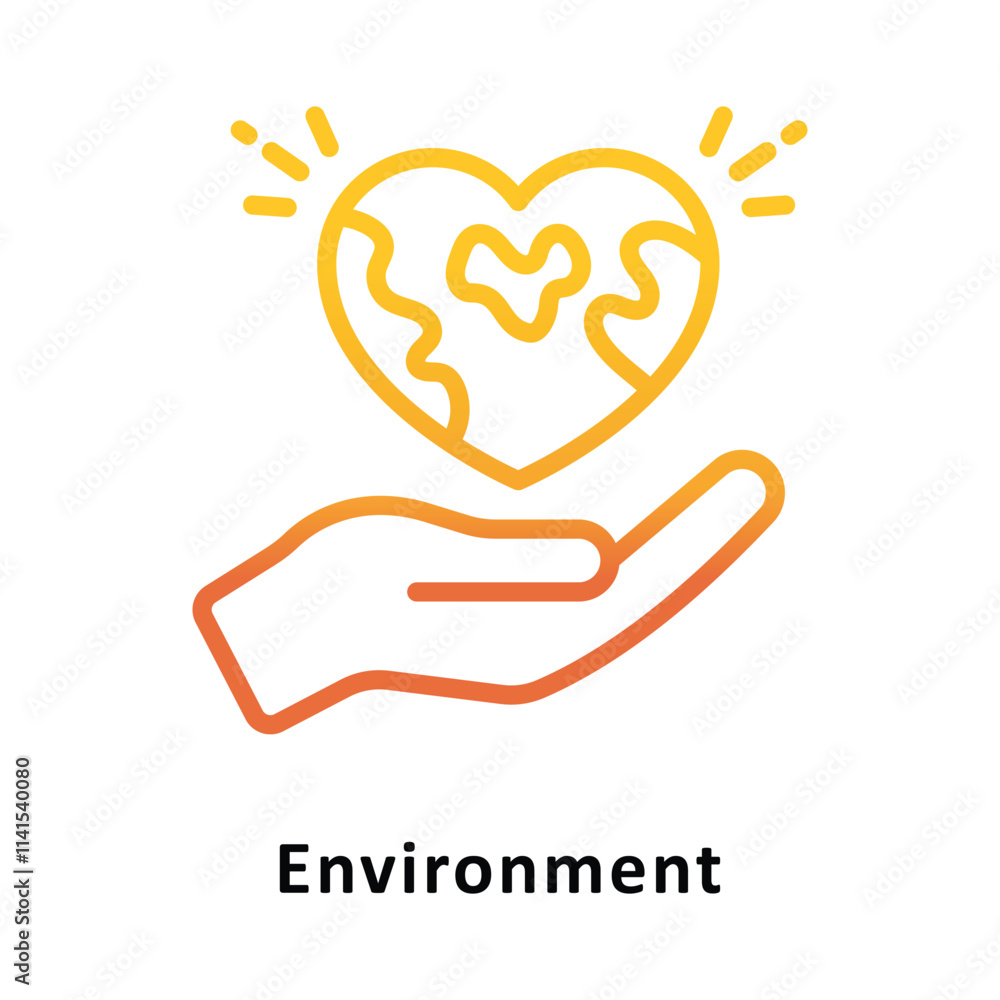 Poster environment vector gradient icon. eps 10 file
