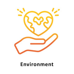 Environment Vector Gradient Icon. Eps 10 file