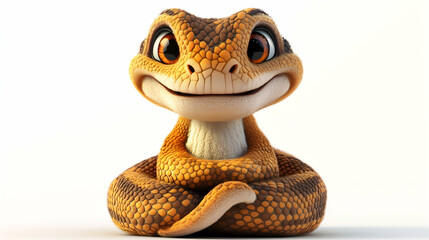 Fototapeta premium Adorable 3D Cartoon Gecko Illustration