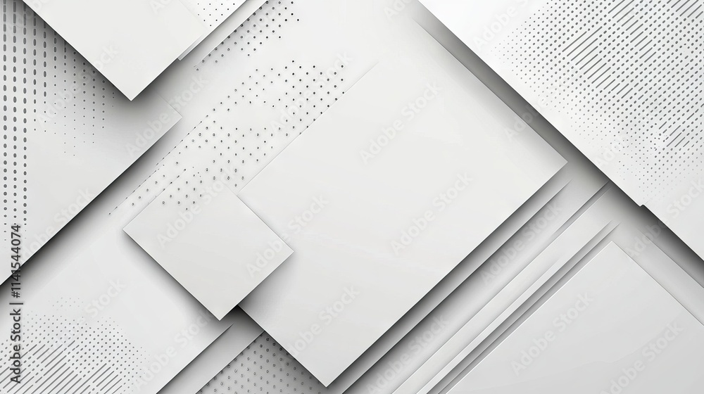 Poster grey abstract background with geometric shine and layer elements – modern halftone white and grey de