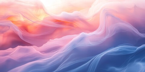Obraz premium Graceful ocean waves with a dreamy, abstract aesthetic. Generative AI