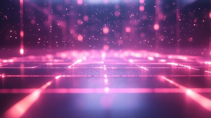 Holographic grids layered with dynamic glowing highlights. Generative AI