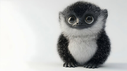 Fototapeta premium Adorable 3D Render of a Baby Monkey