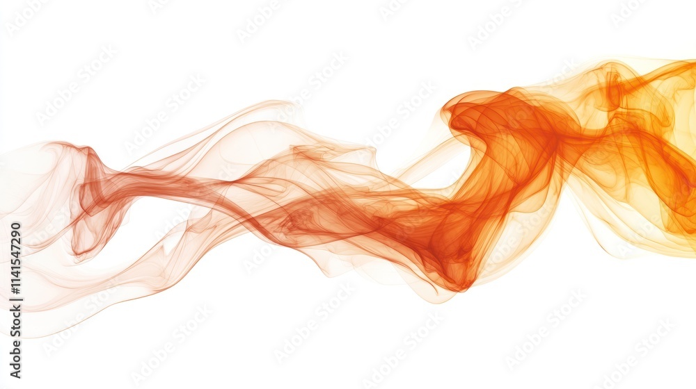 Poster abstract flowing smoke in warm colors creating a dynamic visual effect.