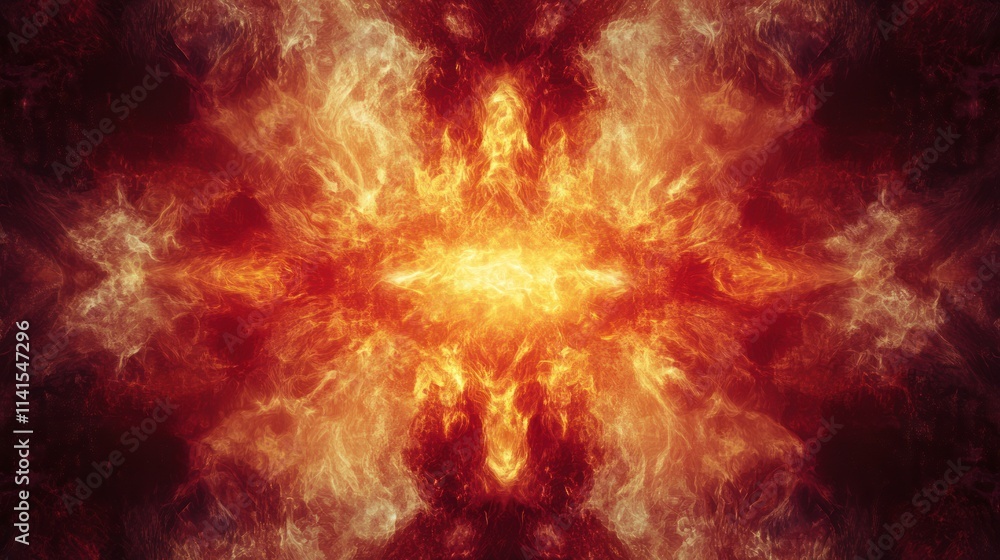 Poster Abstract fiery pattern with vibrant colors and dynamic energy.
