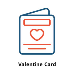 Valentine Card Vector Two Color Icon. Eps 10 File 