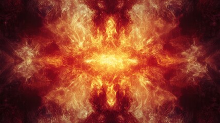 Fototapeta premium Abstract fiery pattern with vibrant colors and dynamic energy.