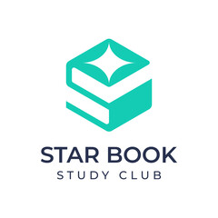 The letter S and stacked books.