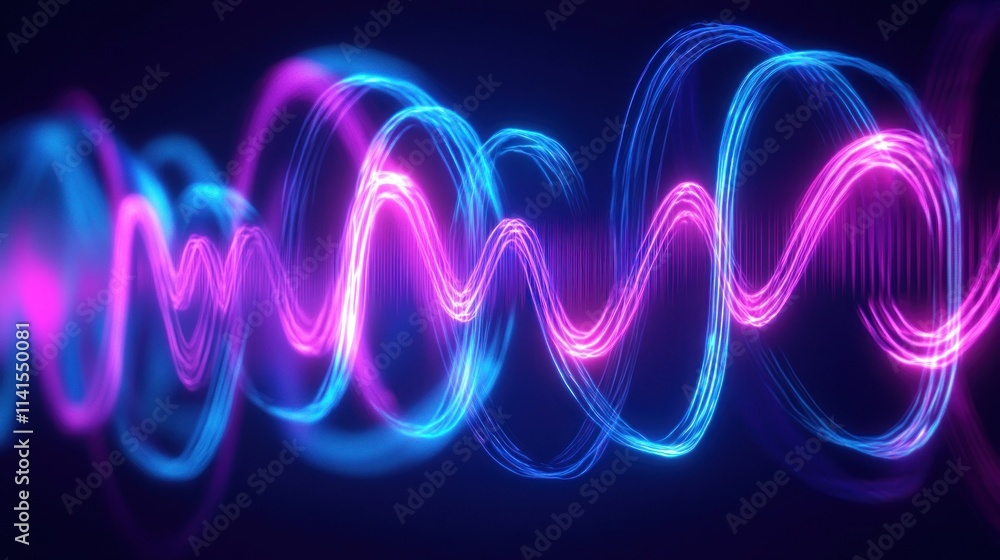 Aufkleber abstract representation of sound waves in vibrant colors.