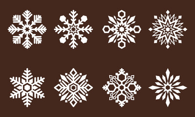 Snowflake Icon Christmas Pattern. Merry Christmas snow flake pattern design, Editable Stroke Icon. Seamless snowflake vector set Icons.