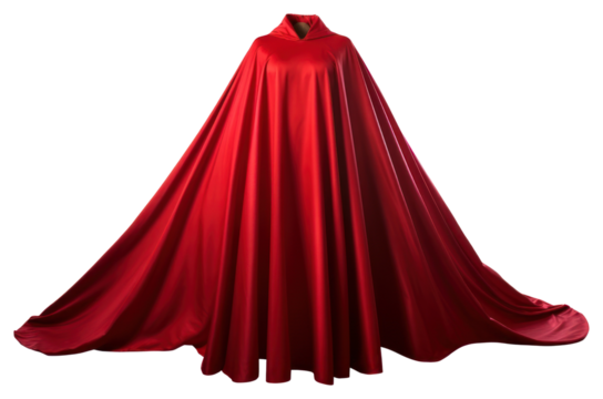 PNG Suoerhero red cape fashion dress gown.