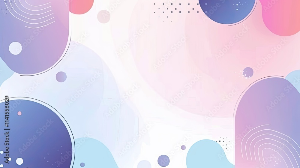 Poster a colorful abstract background featuring soft shapes and gradients.