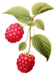 PNG Raspberry branch raspberry fruit illustration.