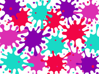 カラフルなインクの飛び散り