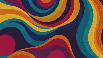 Obraz premium a vibrant abstract background with a pop art wave theme