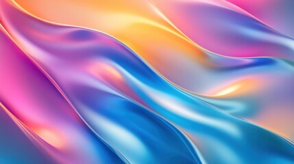 Abstract waves of vibrant colors creating a smooth, flowing texture.