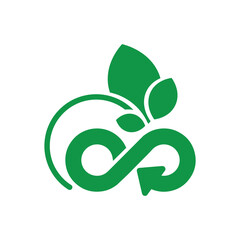 circular economy icons on white background	