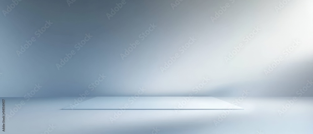 Poster simple light gray gradient background with floating surface ideal for modern presentations, creative