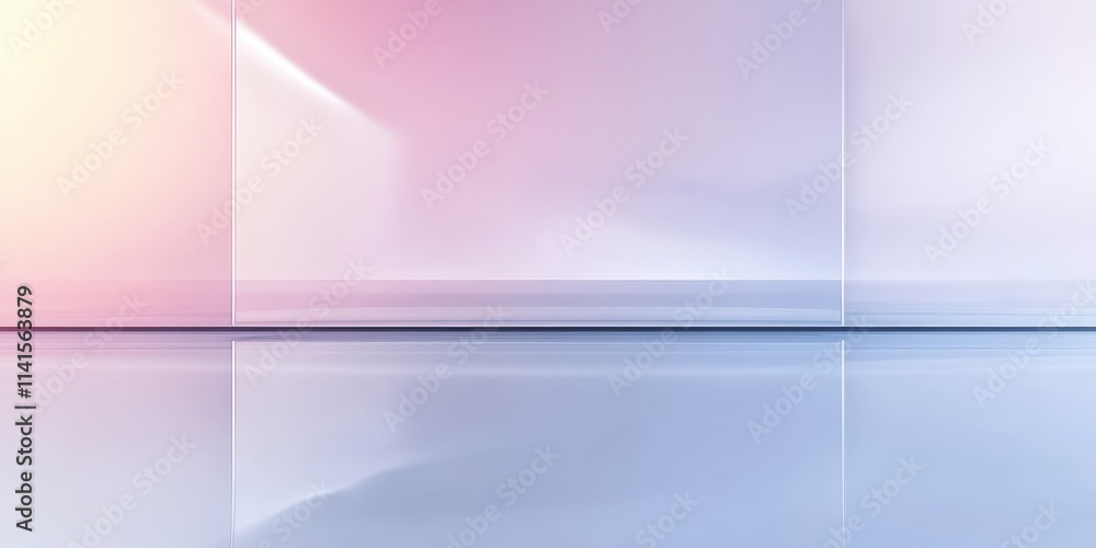 Poster simple light gray gradient background with smooth floating surface for minimalist design and modern 